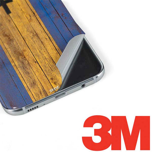 Barbados Flag Dark Wood Galaxy S8 Skin